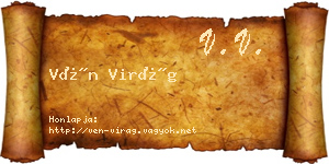 Vén Virág névjegykártya